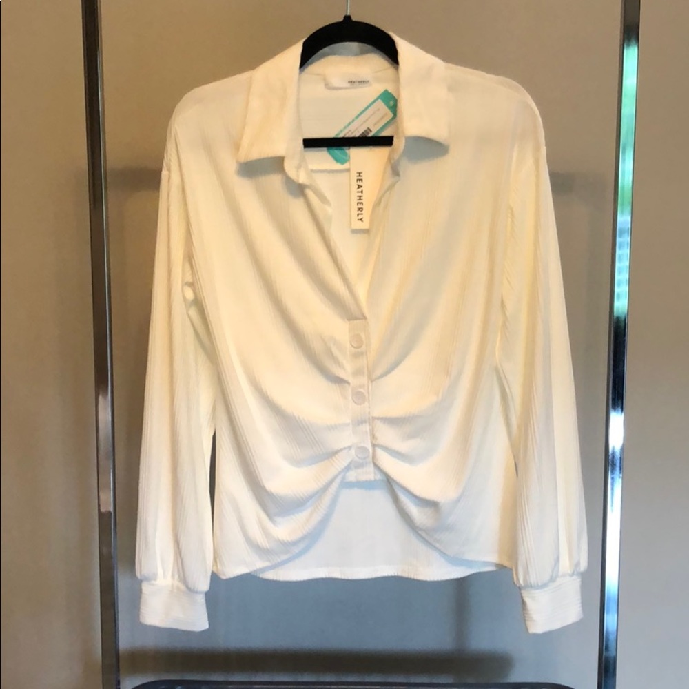 Stitch Fix Heatherly NWT Off White Shirt
